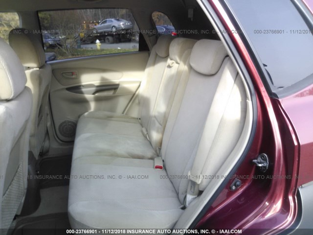 KM8JN12D17U574455 - 2007 HYUNDAI TUCSON MAROON photo 8