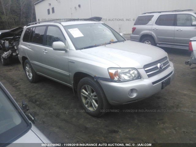 JTEEW21A160030491 - 2006 TOYOTA HIGHLANDER HYBRID SILVER photo 1