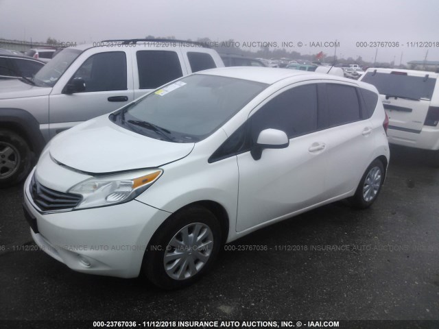 3N1CE2CP7EL418426 - 2014 NISSAN VERSA NOTE S/S PLUS/SV/SL WHITE photo 2