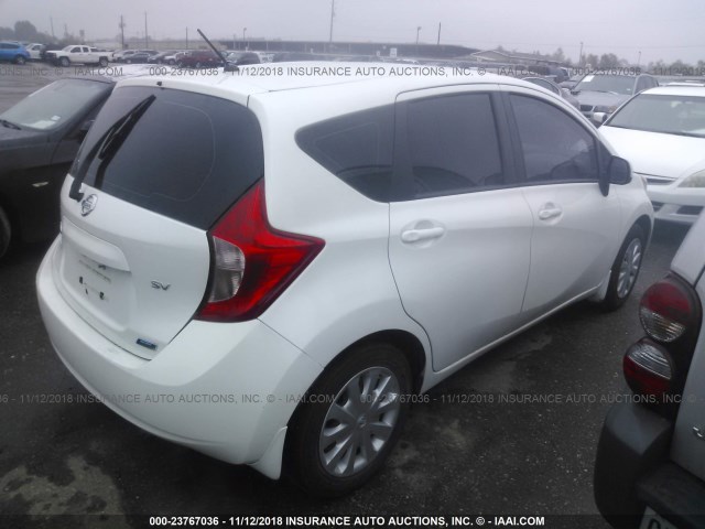 3N1CE2CP7EL418426 - 2014 NISSAN VERSA NOTE S/S PLUS/SV/SL WHITE photo 4