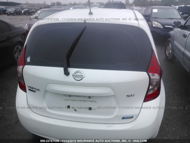 3N1CE2CP7EL418426 - 2014 NISSAN VERSA NOTE S/S PLUS/SV/SL WHITE photo 6