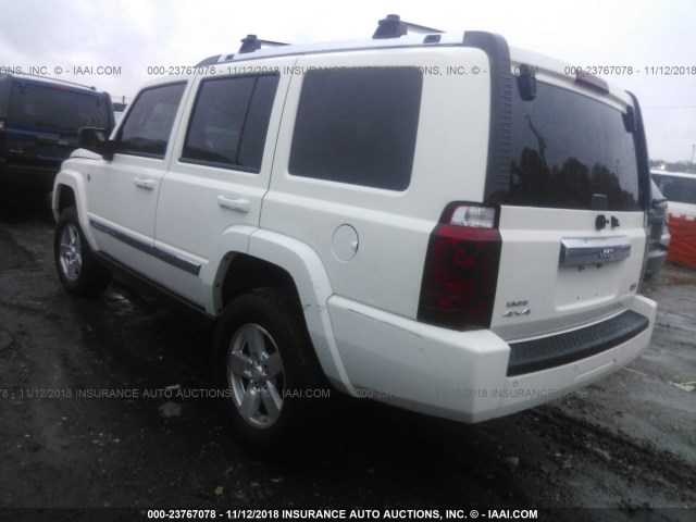 1J8HG58P17C591499 - 2007 JEEP COMMANDER LIMITED WHITE photo 3