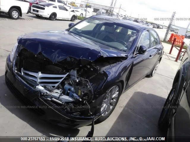 KMHGC46E69U035398 - 2009 HYUNDAI GENESIS 3.8L BLUE photo 2