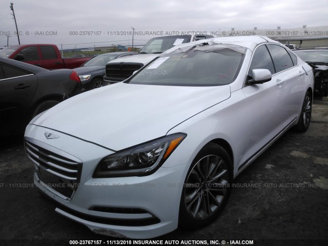 KMHGN4JE9FU065962 - 2015 HYUNDAI GENESIS 3.8L WHITE photo 2