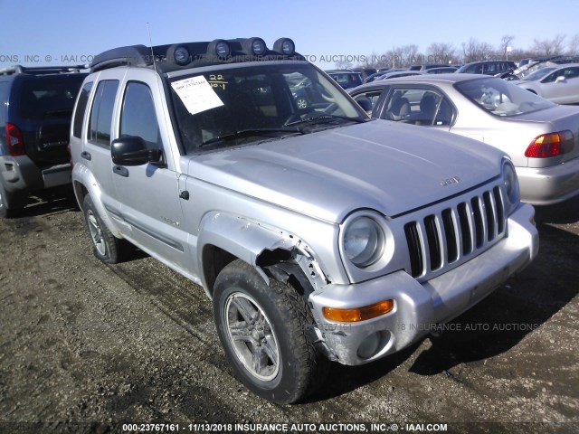 1J4GL38K24W136401 - 2004 JEEP LIBERTY RENEGADE SILVER photo 1