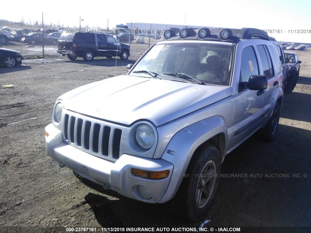 1J4GL38K24W136401 - 2004 JEEP LIBERTY RENEGADE SILVER photo 2