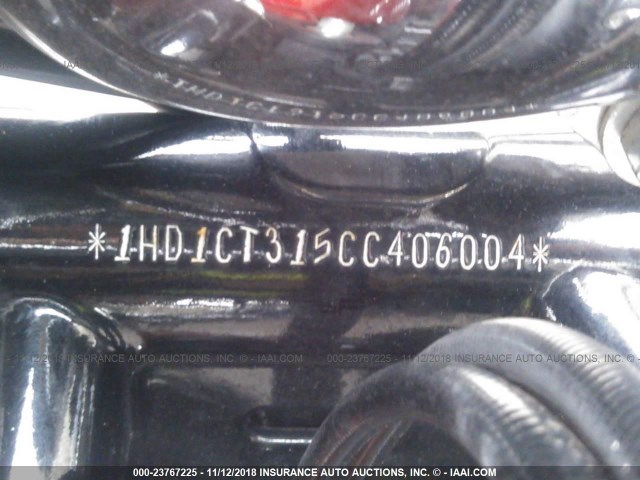 1HD1CT315CC406004 - 2012 HARLEY-DAVIDSON XL1200 C RED photo 10