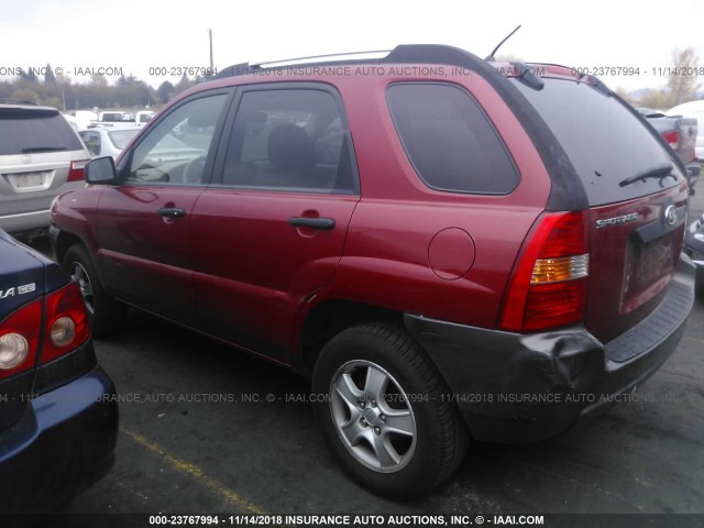 KNDJF724567177722 - 2006 KIA NEW SPORTAGE  RED photo 3