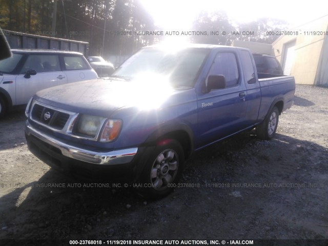 1N6DD26SXXC344743 - 1999 NISSAN FRONTIER KING CAB XE/KING CAB SE BLUE photo 2