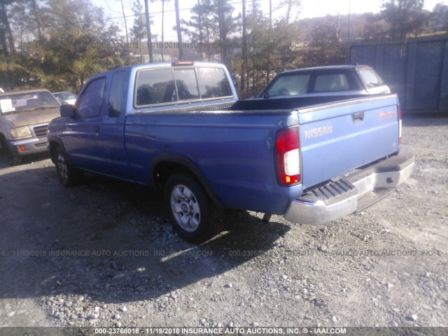 1N6DD26SXXC344743 - 1999 NISSAN FRONTIER KING CAB XE/KING CAB SE BLUE photo 3