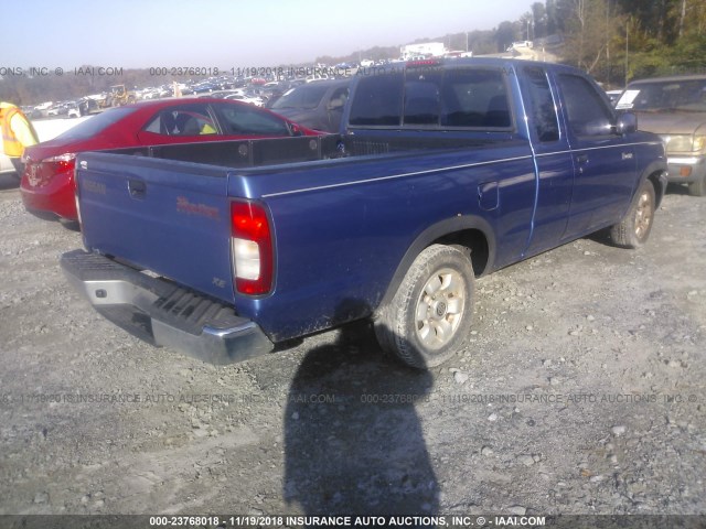 1N6DD26SXXC344743 - 1999 NISSAN FRONTIER KING CAB XE/KING CAB SE BLUE photo 4