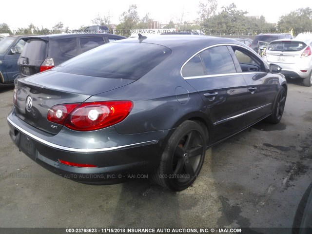 WVWHP7AN2CE524419 - 2012 VOLKSWAGEN CC LUXURY GRAY photo 4