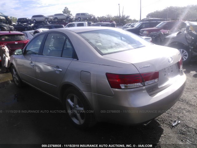 5NPEU46F56H100037 - 2006 HYUNDAI SONATA GLS/LX GRAY photo 3