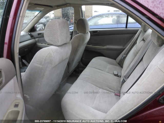 4T1BE32K22U015584 - 2002 TOYOTA CAMRY LE/XLE/SE MAROON photo 8
