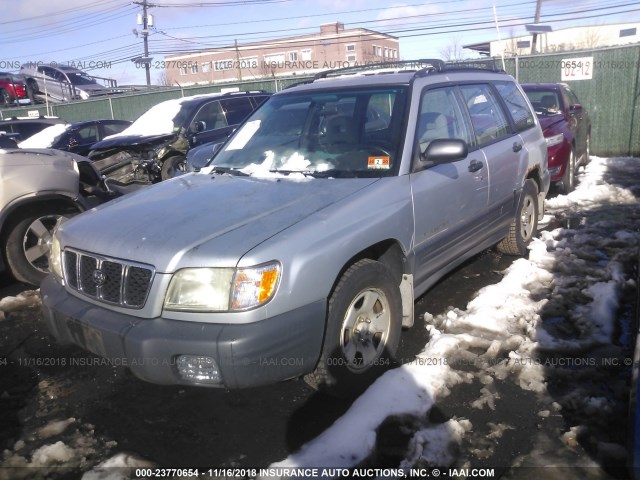 JF1SF63582H748491 - 2002 SUBARU FORESTER L SILVER photo 2