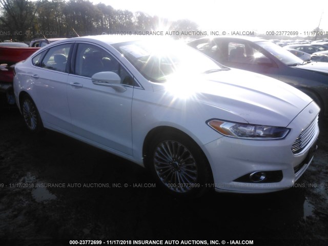 3FA6P0D9XDR316452 - 2013 FORD FUSION TITANIUM WHITE photo 1