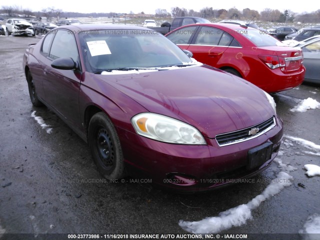 2G1WJ15K969182845 - 2006 CHEVROLET MONTE CARLO LS Tünd qırmızı foto 1