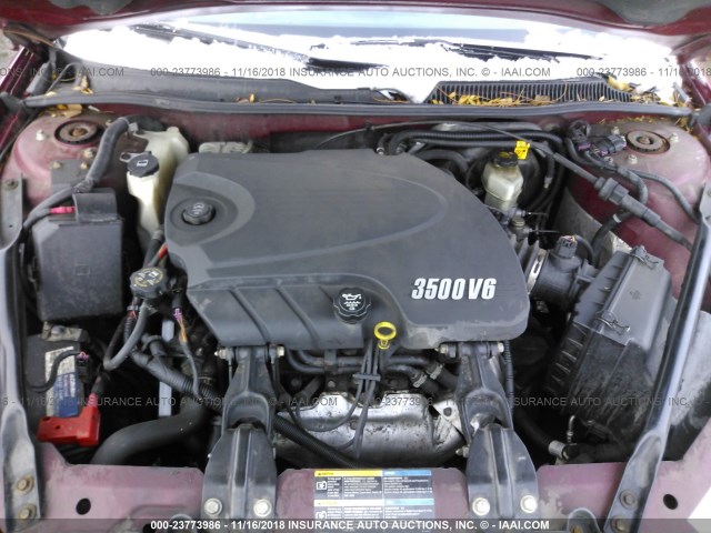 2G1WJ15K969182845 - 2006 CHEVROLET MONTE CARLO LS Tünd qırmızı foto 10