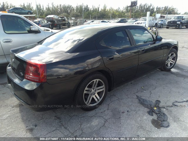 2B3KA53H86H276646 - 2006 DODGE CHARGER R/T BLACK photo 4