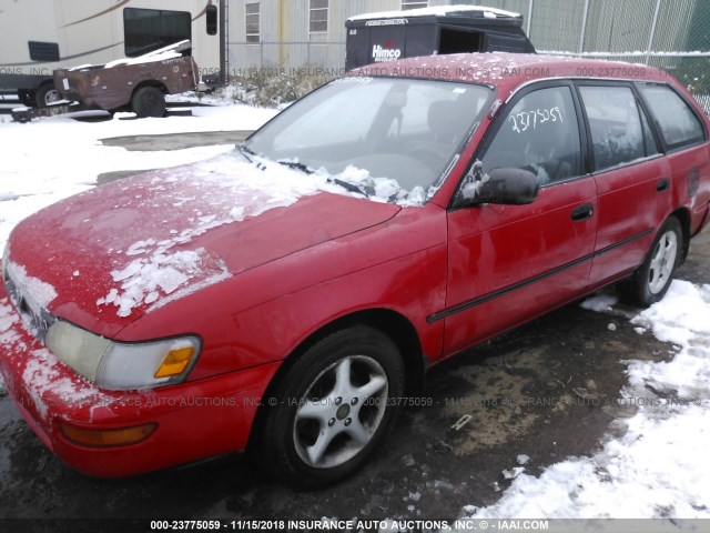 JT2AE09V0S0096891 - 1995 TOYOTA COROLLA DX RED photo 2