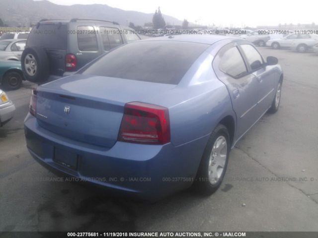 2B3KA43R97H689602 - 2007 DODGE CHARGER SE/SXT BLUE photo 4