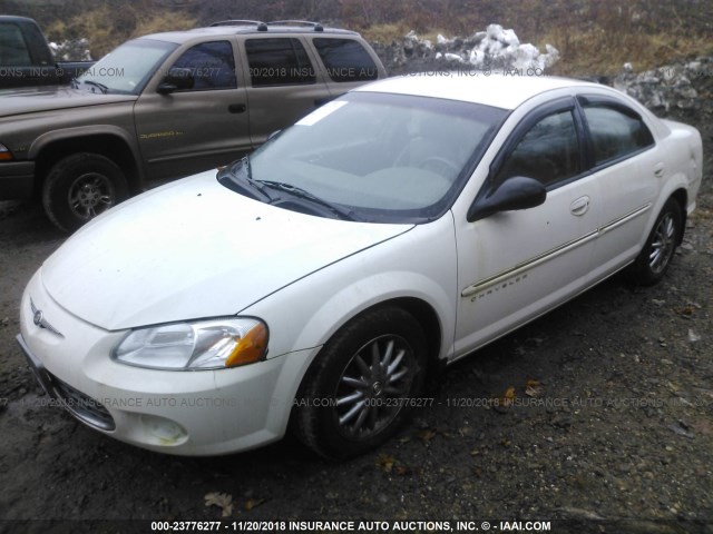 1C3EL56U71N505482 - 2001 CHRYSLER SEBRING LXI WHITE photo 2