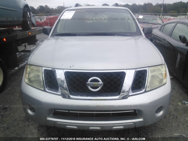 5N1AR18UX8C625969 - 2008 NISSAN PATHFINDER S/LE/SE SILVER photo 6