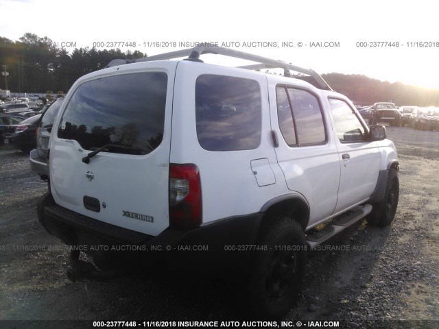 5N1ED28TXYC577435 - 2000 NISSAN XTERRA XE/SE WHITE photo 4