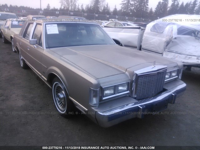 1LNBM81F5HY623105 - 1987 LINCOLN TOWN CAR GOLD photo 1