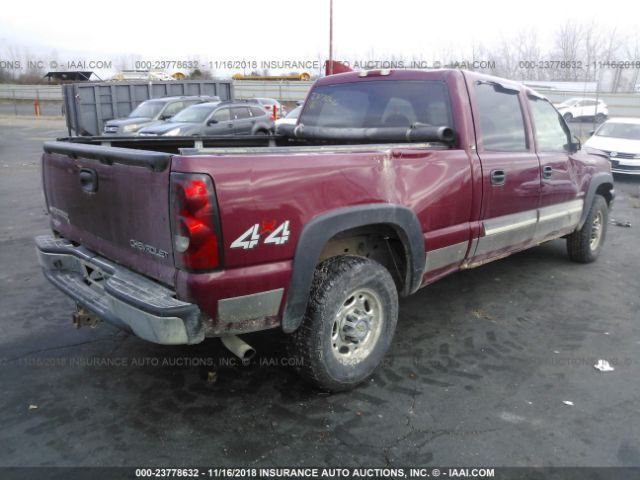 1GCGK23UX4F165317 - 2004 CHEVROLET SILVERADO K2500 RED photo 4