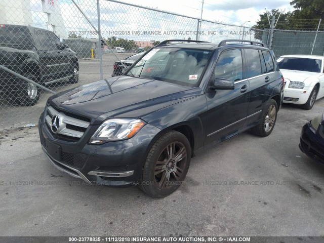 WDCGG5HB4FG399714 - 2015 MERCEDES-BENZ GLK 350 GRAY photo 2