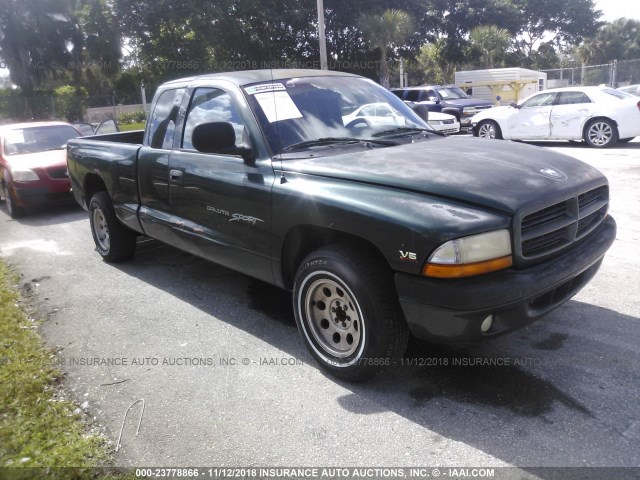 1B7GL22X1XS239258 - 1999 DODGE DAKOTA GREEN photo 1