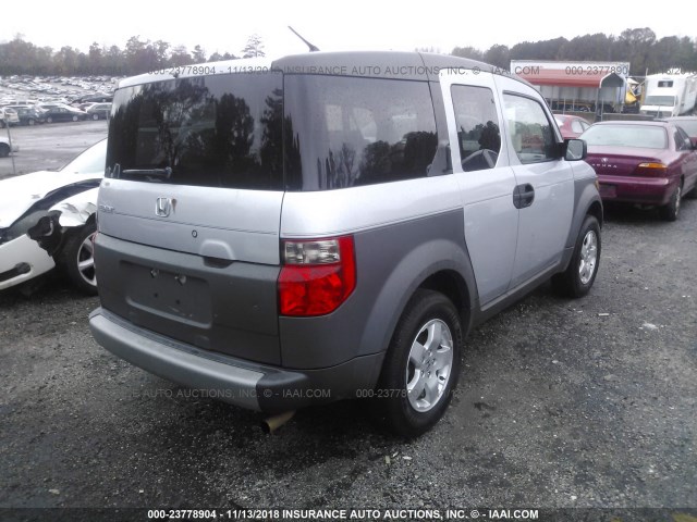 5J6YH18594L011403 - 2004 HONDA ELEMENT EX SILVER photo 4