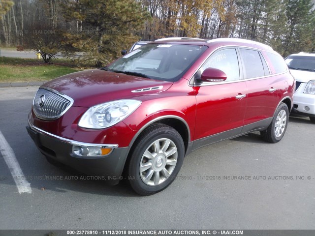 5GAKVCED1CJ275190 - 2012 BUICK ENCLAVE RED photo 2