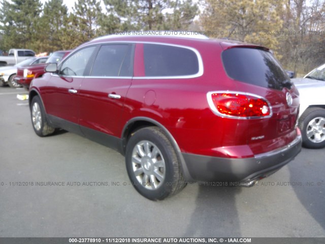 5GAKVCED1CJ275190 - 2012 BUICK ENCLAVE RED photo 3
