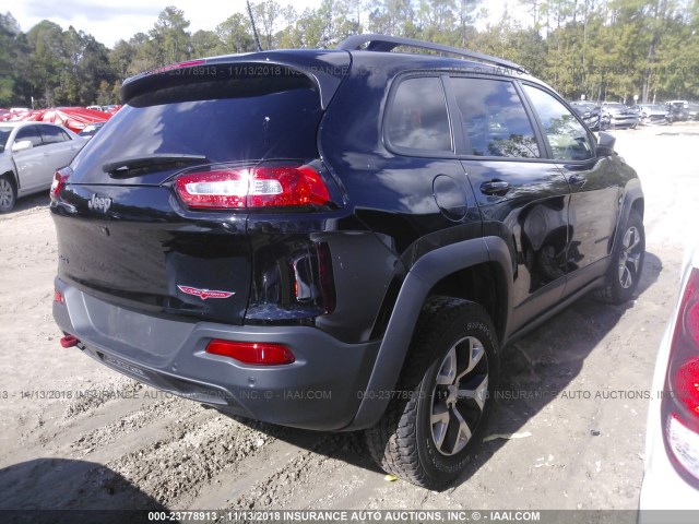 1C4PJMBB6JD567003 - 2018 JEEP CHEROKEE TRAILHAWK 黑色 照片 4