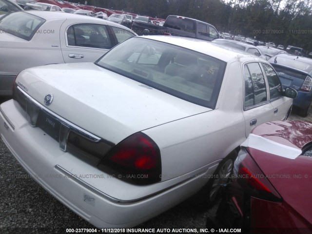 2MEFM74V27X604981 - 2007 MERCURY GRAND MARQUIS GS WHITE photo 4