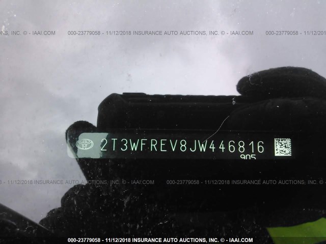 2T3WFREV8JW446816 - 2018 TOYOTA RAV4 ADVENTURE/XLE Ağ foto 9