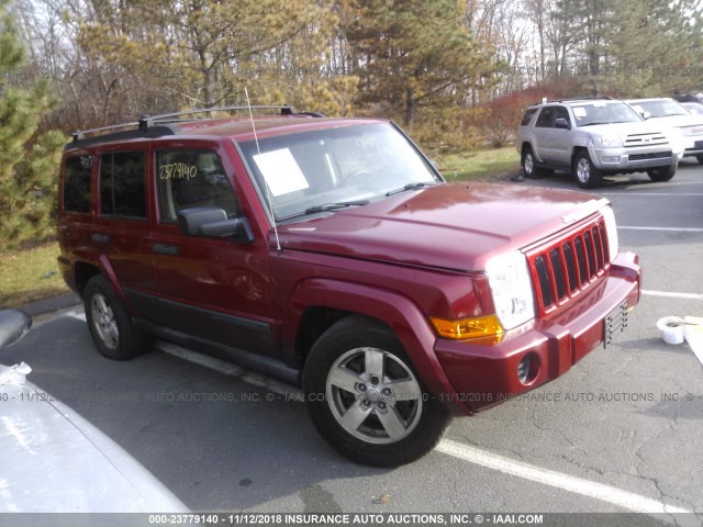1J8HG48N06C244771 - 2006 JEEP COMMANDER RED photo 1