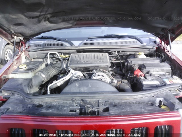 1J8HG48N06C244771 - 2006 JEEP COMMANDER RED photo 10