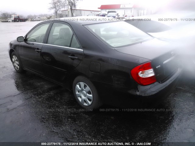 4T1BE32K52U005504 - 2002 TOYOTA CAMRY LE/XLE/SE BLACK photo 3