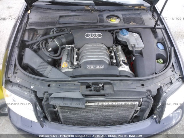 WAULT64B63N067581 - 2003 AUDI A6 3.0 QUATTRO BLUE photo 10