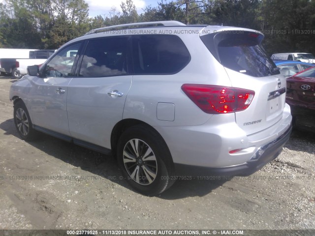 5N1DR2MM8HC684544 - 2017 NISSAN PATHFINDER S/SV/SL/PLATINUM SILVER photo 3