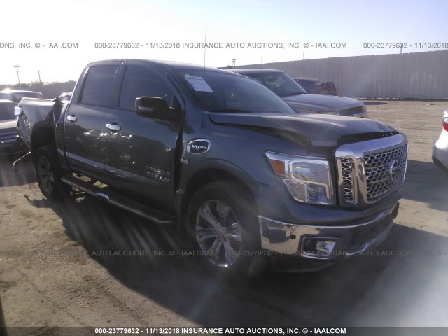 1N6AA1E61HN531482 - 2017 NISSAN TITAN SV/SL/PLATINUM RESERVE GRAY photo 1