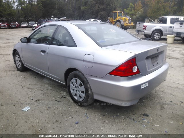 1HGEM22145L022165 - 2005 HONDA CIVIC DX VP SILVER photo 3