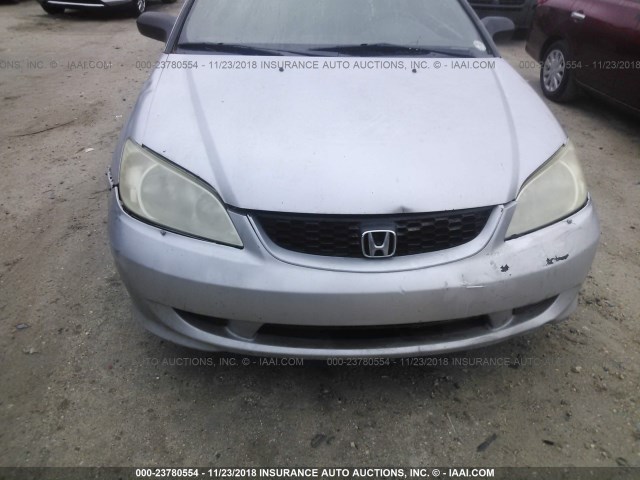 1HGEM22145L022165 - 2005 HONDA CIVIC DX VP SILVER photo 6