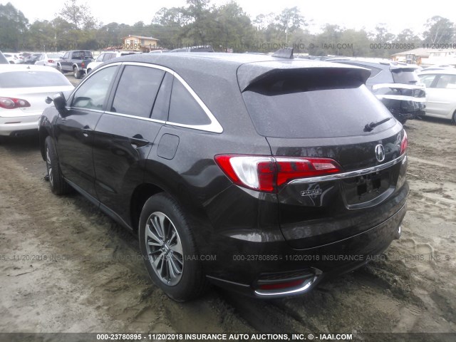 5J8TB3H76HL012837 - 2017 ACURA RDX ADVANCE Dark Brown photo 3