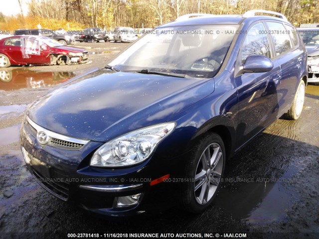 KMHDC8AE5CU137543 - 2012 HYUNDAI ELANTRA TOURING GLS/SE BLUE photo 2