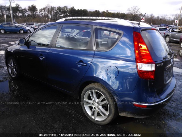 KMHDC8AE5CU137543 - 2012 HYUNDAI ELANTRA TOURING GLS/SE BLUE photo 3