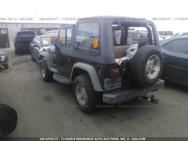 1J4FA49S11P329554 - 2001 JEEP WRANGLER / TJ SPORT MAROON photo 3